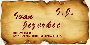 Ivan Jezerkić vizit kartica